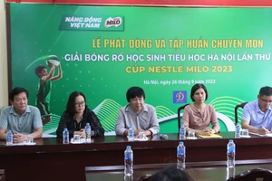 Lễ phát động Giải Bóng rổ học sinh Tiểu học Hà Nội năm 2023 được tổ chức tại Trường Tiểu học Ngô Quyền. 