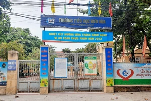 Trường Tiểu học Hữu Hòa - điểm trường Hữu Lễ (Thanh Trì, Hà Nội). Ảnh: Đình Tuệ.