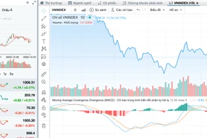 VN-Index giảm giá trong tháng 12/2022. Ảnh: Fireant