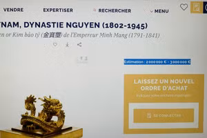 Ấn vàng có giá khởi điểm từ 2 – 3 triệu euro. Ảnh chụp website Milion