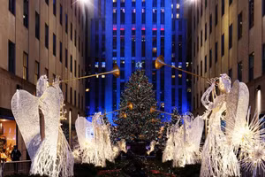 Cây vân sam Na Uy cao 82 foot (1 foot =30,48 cm), đường kính 50 foot, nặng khoảng 14 tấn, có tuổi đời khoảng hơn 90 năm sẽ là cây Giáng sinh của Trung tâm Rockefeller mùa 2022 - 2023. Đến mùa lễ hội Giáng sinh, cây sẽ được thắp sáng bằng 25 nghìn viên pha lê Swarovski.