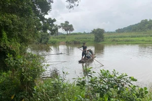 Khu vực tìm thấy thi thể nạn nhân.