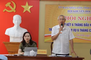 Hội nghị sơ kết 6 tháng đầu năm Hội Khuyến học Hà Tĩnh.