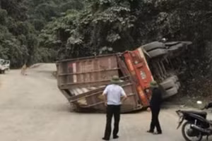 Hiện trường vụ tai nạn.