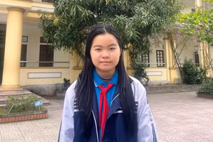 Em Lê Phương Anh - HS lớp 7A, Trường THCS Nam Hà, TP Hà Tĩnh.