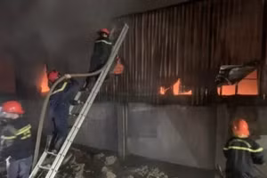 Hiện trường vụ hoả hoạn (ảnh CA Hà Tĩnh)