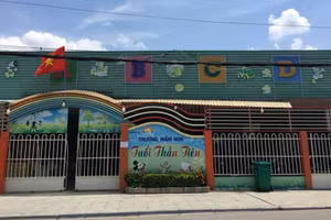 Trường mầm non nơi xảy ra vụ việc.