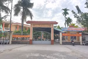 Trường TH phường 1, thị xã Ngã Năm được xây dựng khang trang.