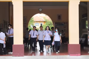 Thí sinh Cần Thơ trong kỳ thi tốt nghiệp THPT 2024. Ảnh: Q. Ngữ.