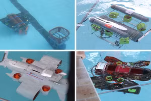 Các mẫu tàu ngầm do sinh viên thiết kế tại Cuộc thi.