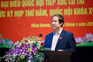 Bộ trưởng Bộ GD&ĐT Nguyễn Kim Sơn báo cáo cử tri huyện Thanh Oai (Hà Nội) dự kiến nội dung Kỳ họp thứ 5, Quốc hội khóa XV.