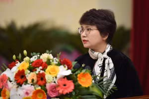 Vụ trưởng Vụ Giáo dục ĐH Nguyễn Thu Thủy phát biểu tại Hội nghị.