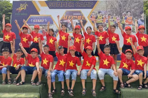 Học sinh T rường tiểu học Thụy Sơn, Thái Thụy, Thái Bình.