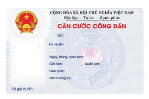 Thẻ CCCD mẫu mới được triển khai từ ngày 1/1/2021.