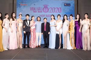 Họp báo cuộc thi Hoa hậu Việt Nam 2020.