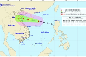 Hướng di chuyển của cơn bão số 7.