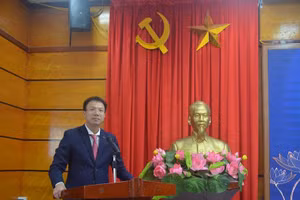 TS. Đoàn Trung Kiên, Hiệu trưởng Trường ĐH Luật Hà Nội. Ảnh Ngô Chuyên.