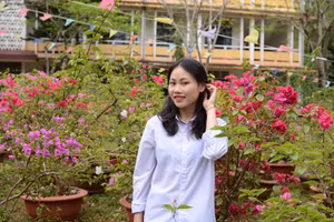 Lý Thị Thảo Vân – sinh viên năm nhất Trường ĐH Luật Hà Nội. Ảnh NV.