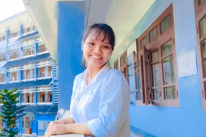 Lê Trần Kim Thảo - sinh viên năm cuối Trường ĐH Quảng Nam. Ảnh NVCC.