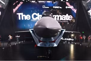 Máy bay được giới thiệu tại triễn lãm.