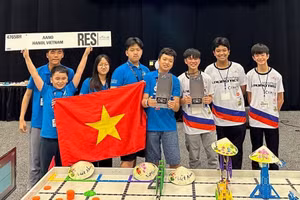 Học sinh Trường THCS Trưng Vương (quận Hoàn Kiếm, TP. Hà Nội) đã xuất sắc giành giải thưởng ở hạng mục Research Division.