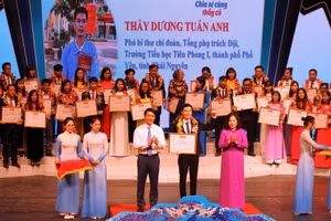 68 thầy cô tiêu biểu được tuyên dương tại chương trình chia sẻ thầy cô năm 2022. Ảnh TL.