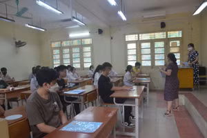 Thí sinh tham dự kỳ thi tốt nghiệp THPT năm 2022. Ảnh NC.