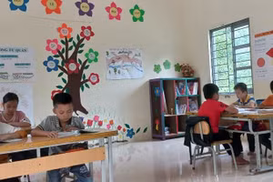 Học sinh Trường Tiểu học Minh Khai (huyện Bình Gia, tỉnh Lạng Sơn). NT.