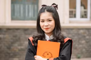 Nguyễn Mai Anh - sinh viên năm nhất, chuyên ngành bác sĩ y khoa của Trường ĐH Y Hà Nội. Ảnh NVCC.