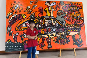 Em Hoàng Nhật Quang - học sinh lớp 5, Trường Tiểu học & THCS Lê Quý Đôn (Lạng Sơn). Ảnh Ngô Chuyên.