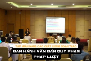 Tập huấn nâng cao chất lượng soạn thảo, ban hành văn bản quy phạm pháp luật