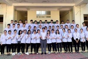 Học sinh lớp 12A1, Trường THPT Kỳ Anh (Hà Tĩnh).