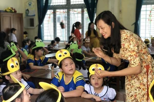 Giờ học môn Toán lớp 2 theo phương pháp dạy học tích cực của Trường Tiểu học Võ Thị Sáu (quận Hải Châu, TP Đà Nẵng)