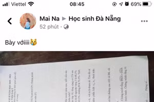 Đề kiểm tra cuối học kỳ II môn Toán lớp 9 của Sở GD&ĐT Đà Nẵng được đăng tải trên mạng xã hội sau khi HS làm bài được khoảng 30 phút.