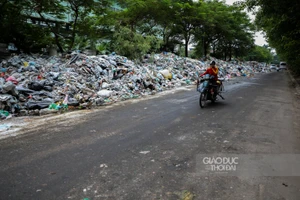 "Dãy núi rác" kéo dài dọc tuyến đường trở thành cơn ác mộng cho những người đi qua.