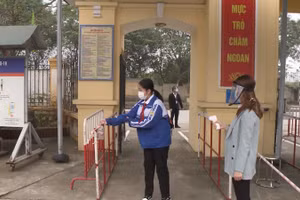 Diễn tập đón học sinh quay trở lại trường học