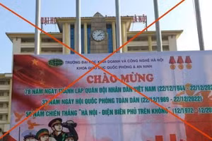 Hình ảnh tấm pano lan truyền trên mạng xã hội.