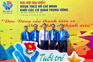 Các đại biểu Đoàn TNCS Hồ Chí Minh Bộ GD&ĐT dự Đại hội Đoàn Khối các cơ quan Trung ương. 