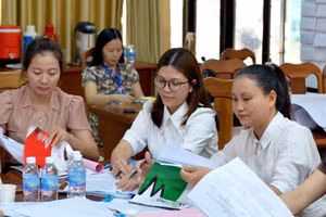 Các học viên tham gia Khóa Tập huấn, bồi dưỡng giáo viên và cán bộ quản lý cốt cán mầm non.