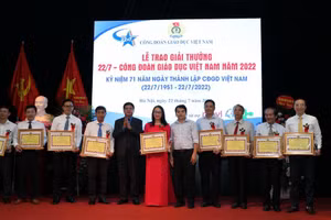 Các cá nhân được vinh danh, trao thưởng.