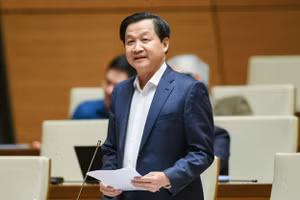 Phó Thủ tướng Chính phủ Lê Minh Khái phát biểu làm rõ một số vấn đề mà đại biểu và cử tri quan tâm.