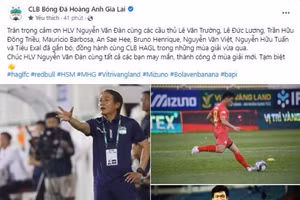 Thêm 9 cầu thủ, 1 huấn luyện viên rời Hoàng Anh Gia Lai 