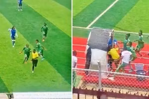 Video: Bị đám đông cầu thủ nữ đuổi đánh, trọng tài chạy 'bán sống bán chết'