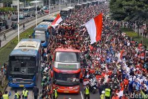 Cảnh tượng ‘chưa từng có’ mừng U22 Indonesia vô địch SEA Games 32