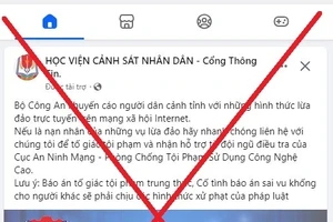 Trang Facebook giả mạo Học viện Cảnh sát Nhân dân.