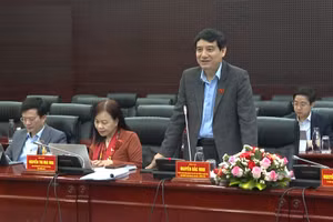 Ông Nguyễn Đắc Vinh, Ủy viên Trung ương Đảng, Chủ nhiệm Ủy ban Văn hóa, Giáo dục phát biểu tại buổi khảo sát với UBND TP Đà Nẵng.