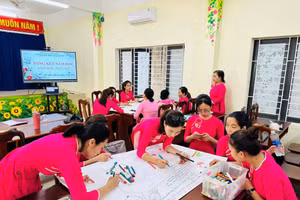 Trường Tiểu học Hùng Vương (quận Hải Châu, TP Đà Nẵng) đổi mới hình thức sinh hoạt hội đồng sư phạm. 