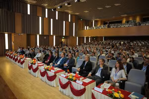 Quang cảnh phiên Khai mạc hội thảo Tiềm năng cho hợp tác nghiên cứu giữa các trường ĐH của Đức và Việt Nam. (Trường ĐH Duy Tân cung cấp) 