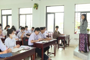 Một giờ học của học sinh lớp 12, Trường THPT Sơn Trà (quận Sơn Trà, TP Đà Nẵng). 