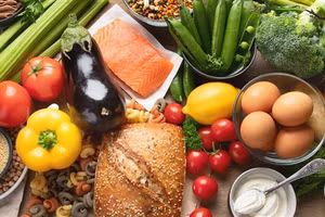 Những thực phẩm có trong chế độ ăn Địa Trung Hải.